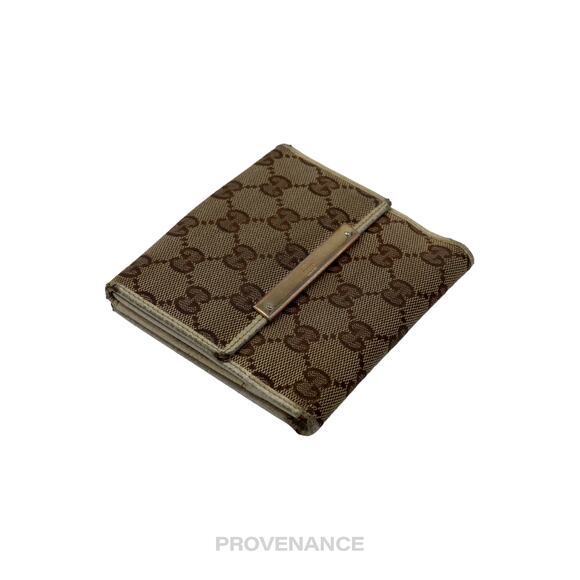 🔴 Gucci Trifold Wallet - Chalk Guccissima Leather - Picture 3 of 10